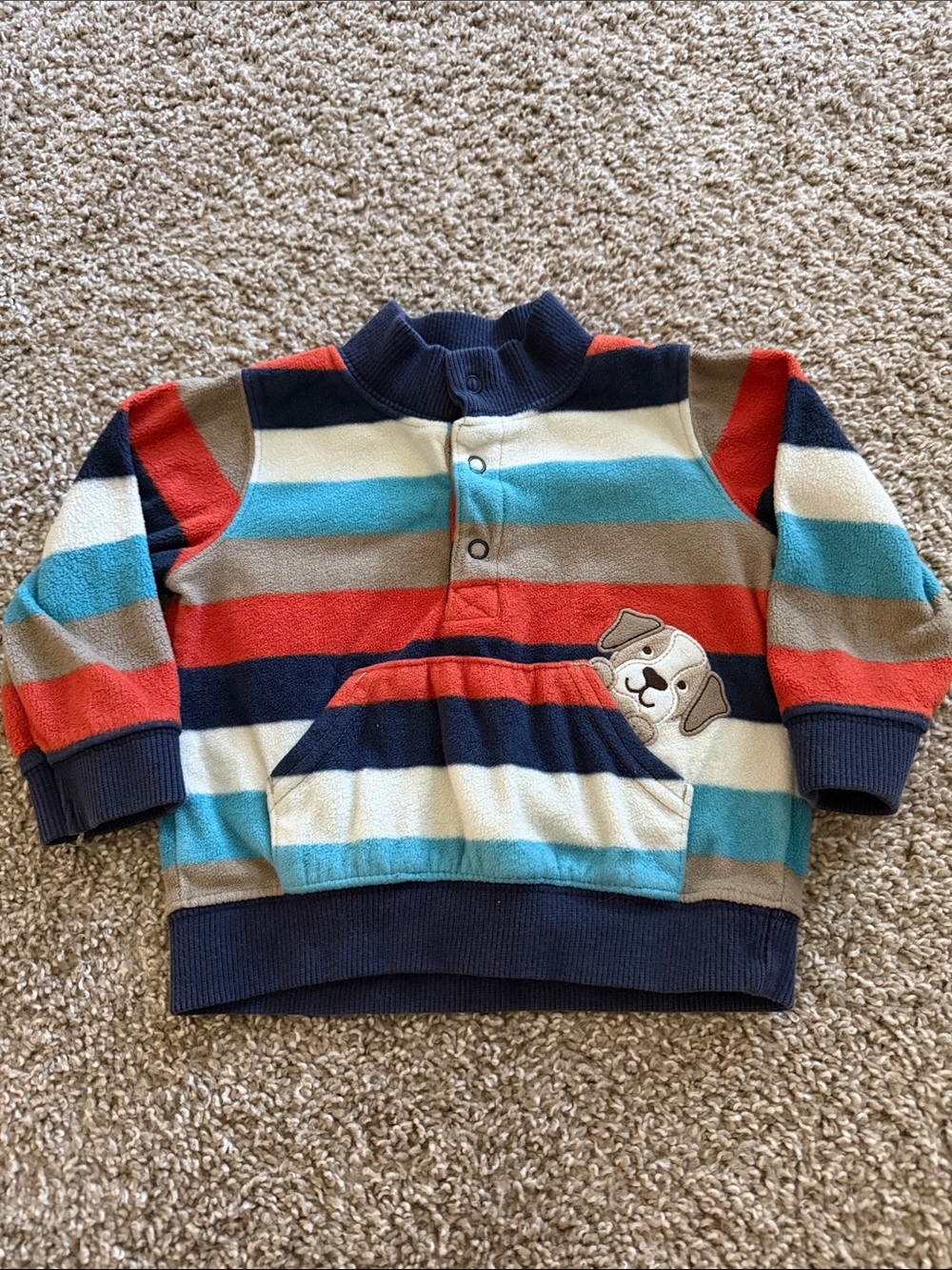 Carter's Striped Pullover Hoodie in Navy, Red, Blue, Tan, Cream